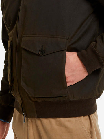 BARACUTA G9 Pocket in cotone cerato marrone Marrone scuro