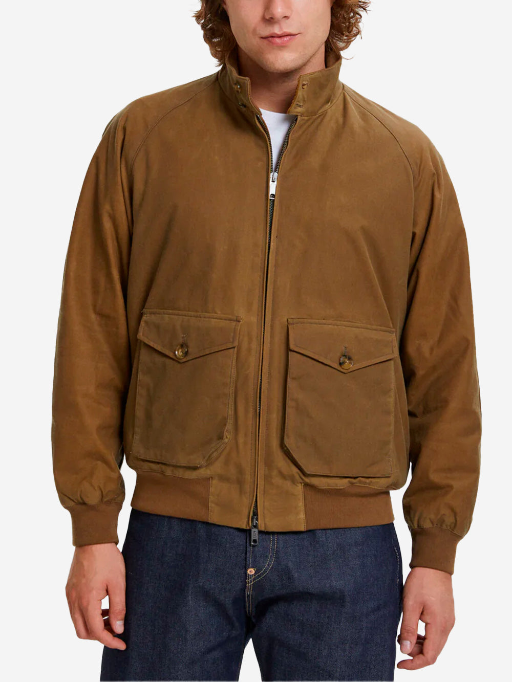 BARACUTA G9 Pocket in cotone cerato marrone chiaro Cammello Urbanstaroma