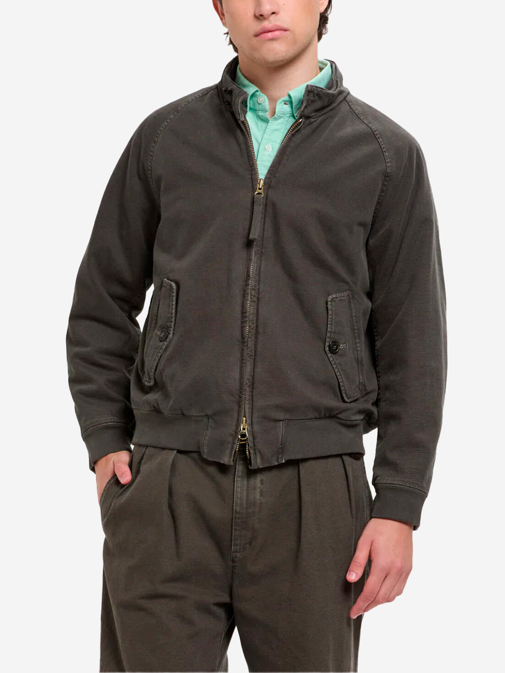 BARACUTA Giacca G9 in tela tinta in capo nera Nero Urbanstaroma