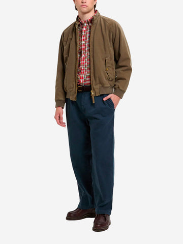 BARACUTA Giacca G9 in tela tinta in capo verde Verde