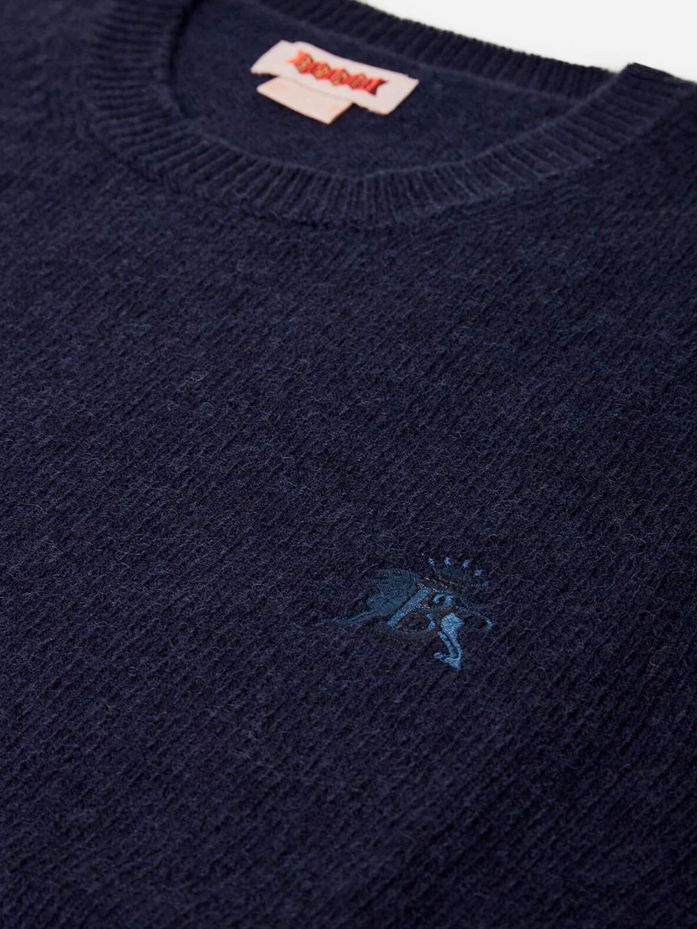 BARACUTA Maglione girocollo blu in lana Shetland Navy Urbanstaroma