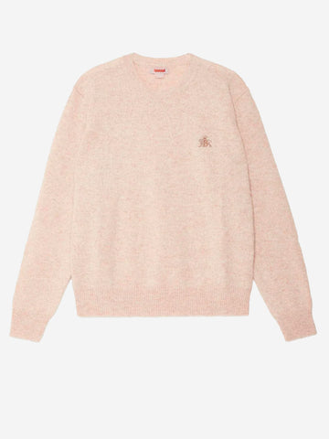 BARACUTA Maglione girocollo beige in lana Shetland Beige