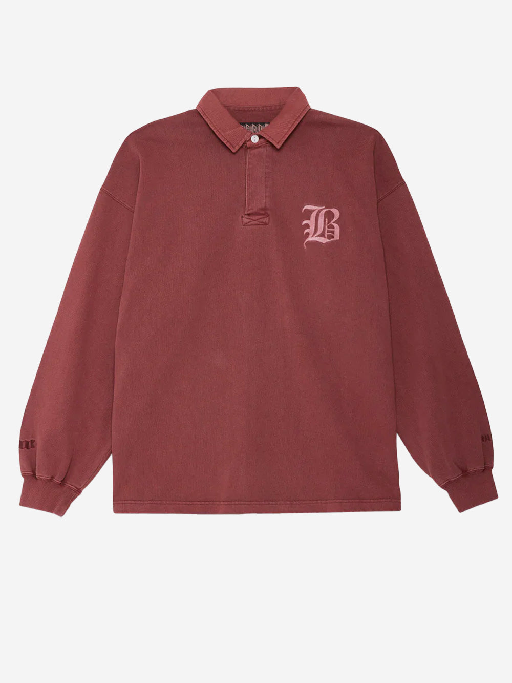 BARACUTA Polo bordeaux in stile rugby tinta in capo Bordeaux Urbanstaroma