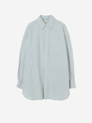 Grande chemise à rayures vertes BD avec boutonnière dans le dos