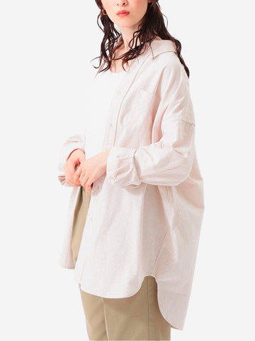 Chemise à rayures Big BD avec boutonnière dans le dos