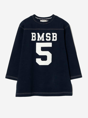 Blauw voetbal T-shirt met 3/4 mouwen