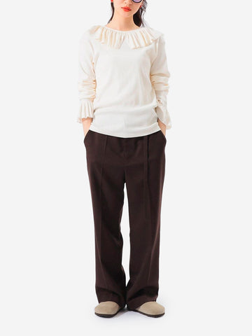 T-shirt met lange mouwen en ruches