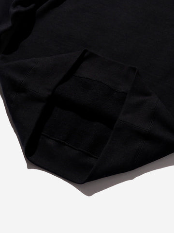 Felpa girocollo Raised Back nera