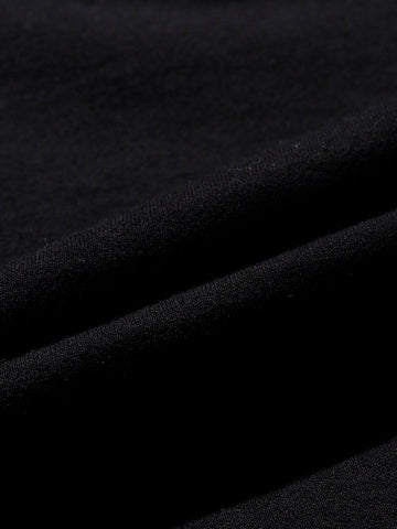 Felpa con cappuccio nera Raised Back