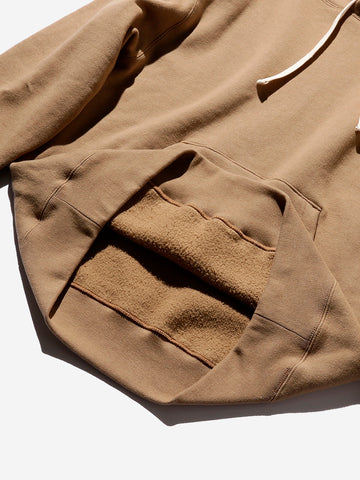 Felpa con cappuccio khaki Raised Back