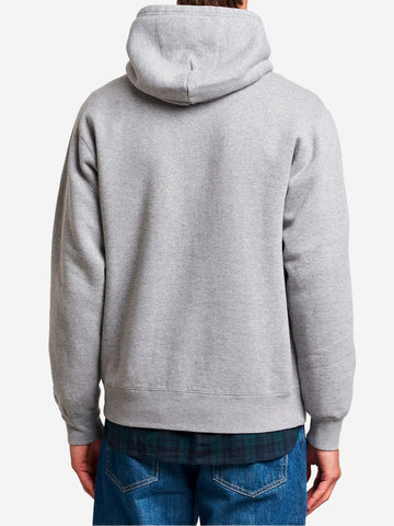 Felpa con cappuccio grigia Raised Back