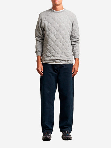 Felpa girocollo grigia Mil Quilt