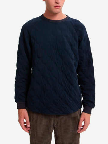 Felpa girocollo blu Mil Quilt