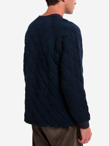 Felpa girocollo blu Mil Quilt