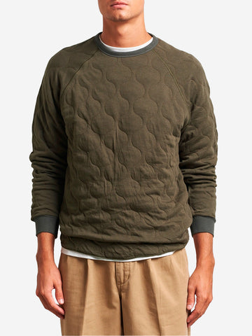 Sudadera cuello redondo oliva Mil Quilt