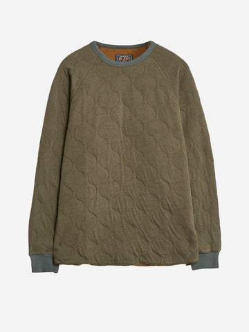 Sudadera cuello redondo oliva Mil Quilt