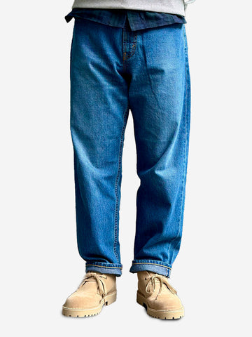 Jeans cimosati 5 tasche blu used