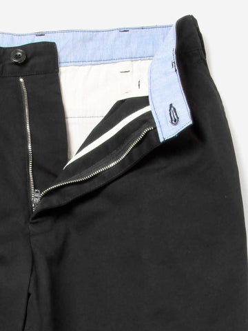 Pantaloni tapered 2 pleats twill neri