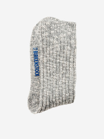 BIRKENSTOCK Calze Cotton Slub bianco e grigio Grigio