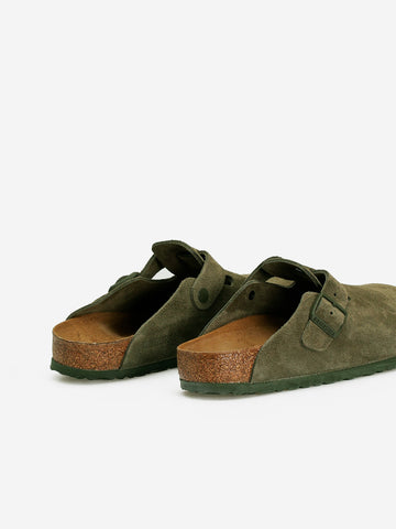 BIRKENSTOCK Sandali Boston in suede Verde