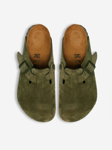BIRKENSTOCK Sandali Boston in suede Verde