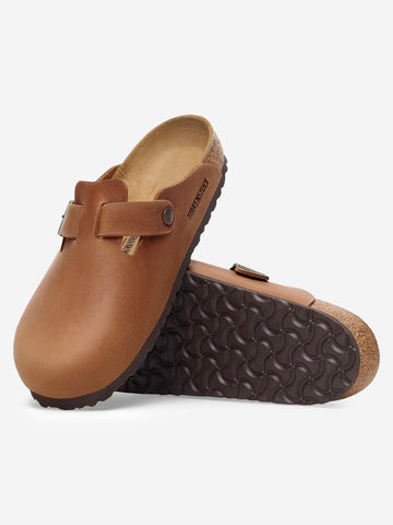 BIRKENSTOCK Sandali Boston in pelle oliata cognac Marrone