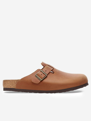 BIRKENSTOCK Sandali Boston in pelle oliata cognac Marrone