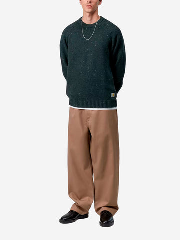 CARHARTT WIP Maglione in misto lana verde 'Anglistic' Verde bottiglia