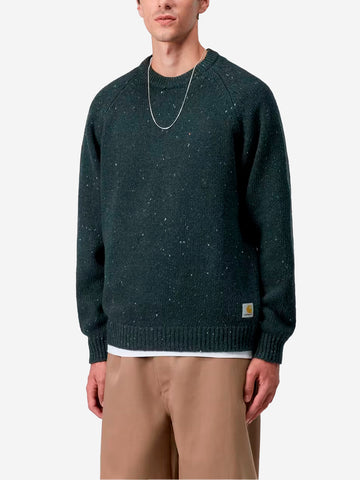 CARHARTT WIP Maglione in misto lana verde 'Anglistic' Verde bottiglia