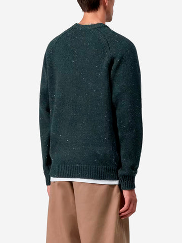 CARHARTT WIP Maglione in misto lana verde 'Anglistic' Verde bottiglia