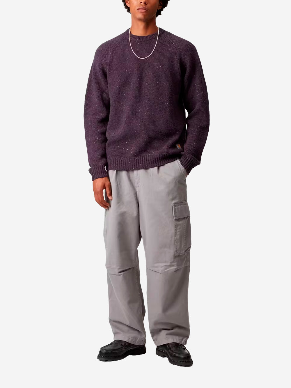 CARHARTT WIP Maglione in misto lana viola 'Anglistic' Viola Urbanstaroma