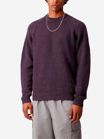 CARHARTT WIP Maglione in misto lana viola 'Anglistic' Viola