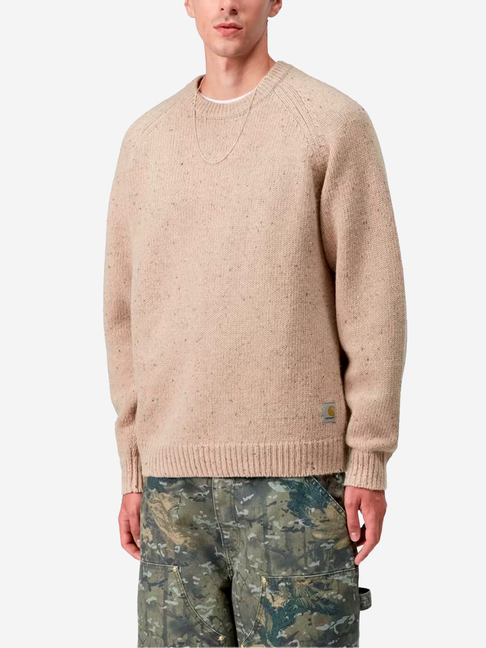 CARHARTT WIP Maglione in misto lana beige 'Anglistic' Beige Urbanstaroma