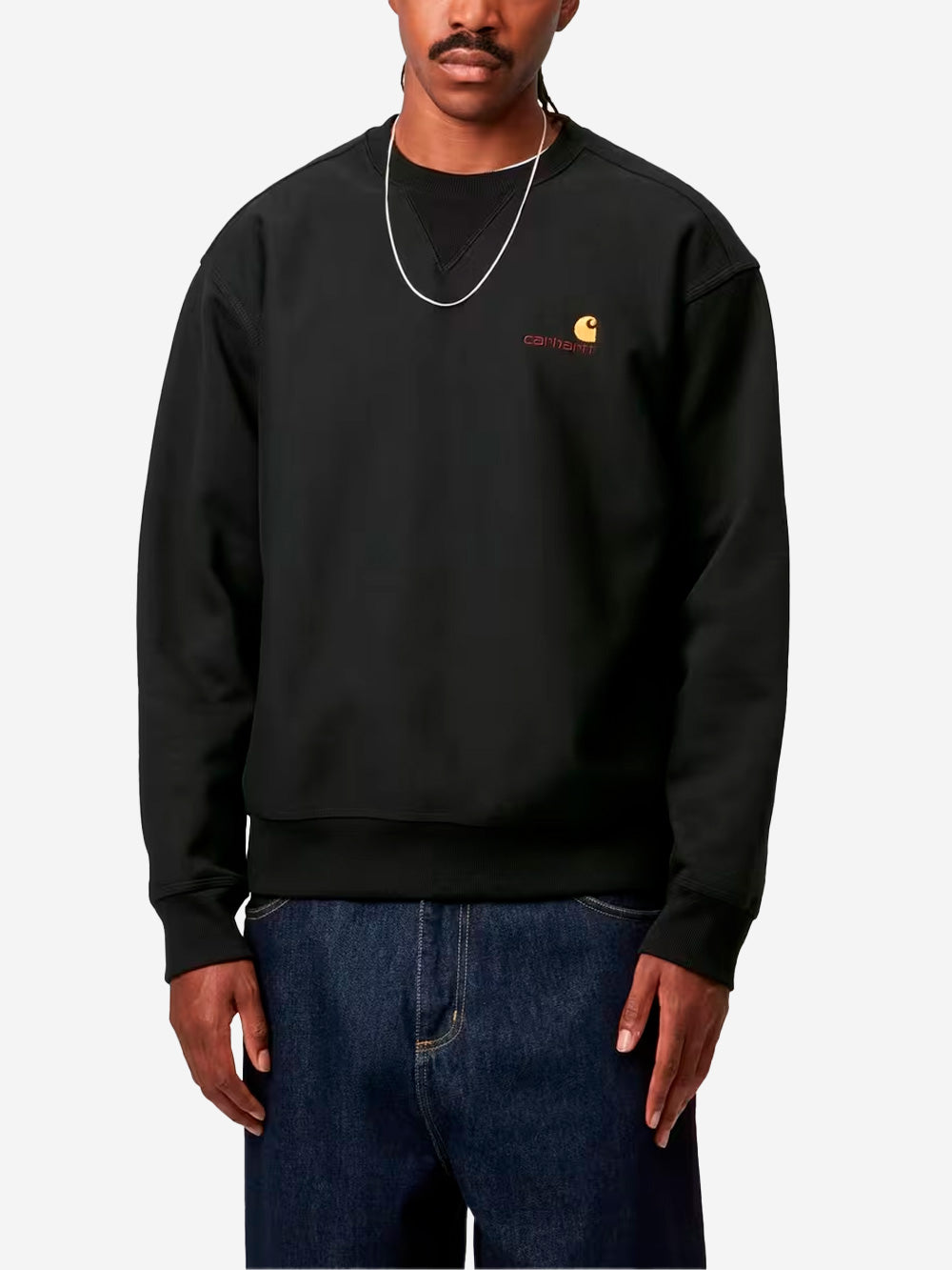 CARHARTT WIP American Script felpa girocollo nera Nero Urbanstaroma