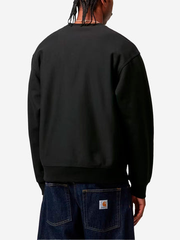 CARHARTT WIP American Script felpa girocollo nera Nero
