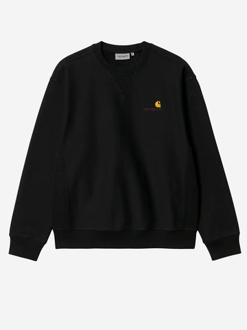CARHARTT WIP American Script felpa girocollo nera Nero
