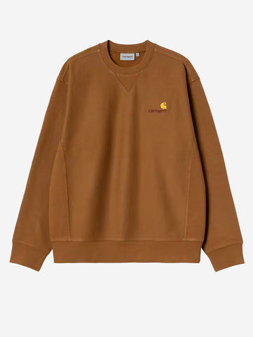 CARHARTT WIP American Script felpa girocollo marrone Hamilton Marrone chiaro