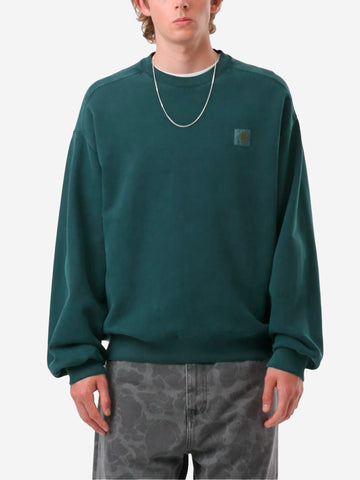 CARHARTT WIP Felpa tinta in capo verde 'Vista' Verde