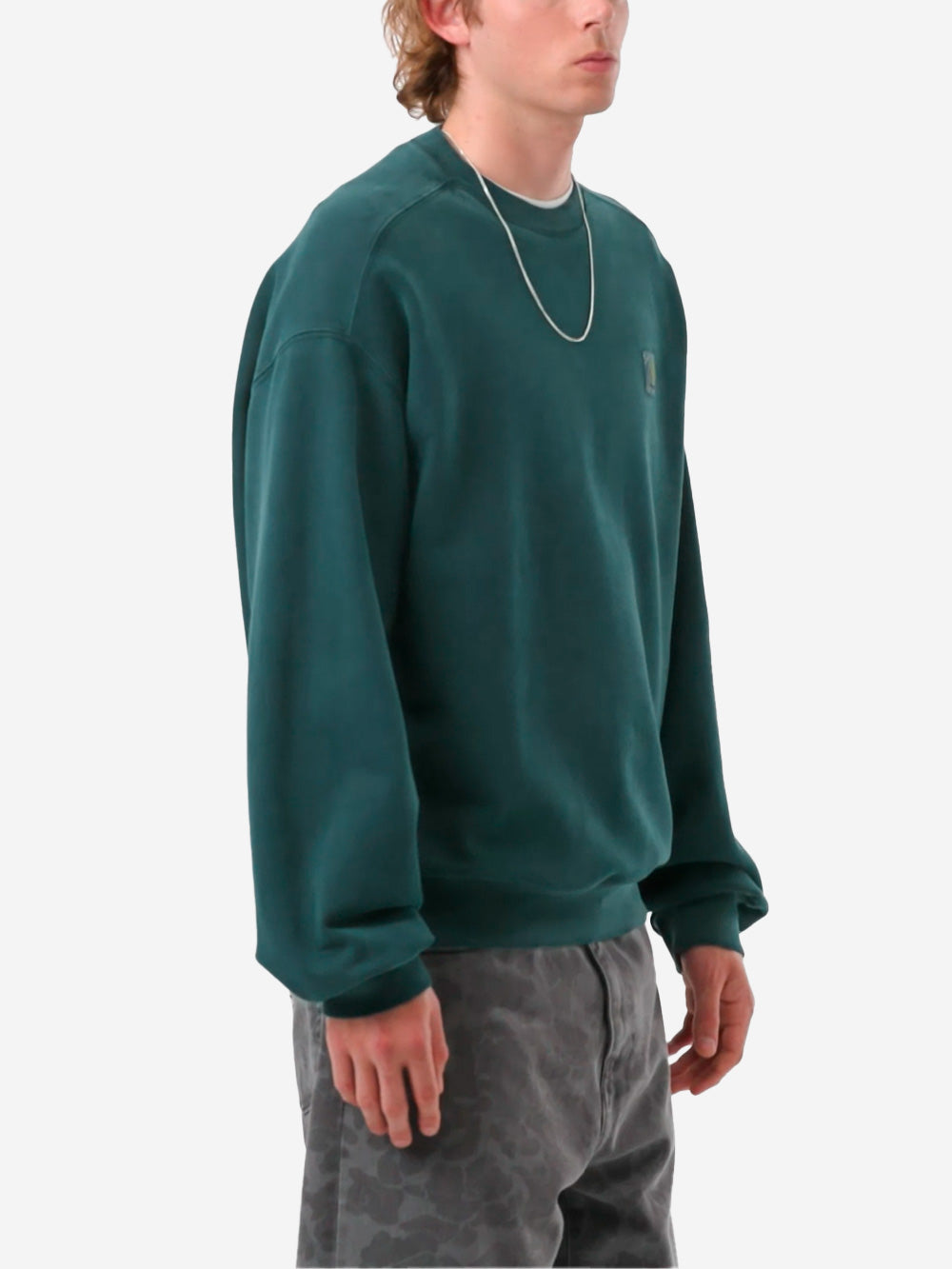 CARHARTT WIP Felpa tinta in capo verde 'Vista' Verde Urbanstaroma