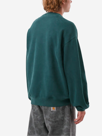 CARHARTT WIP Felpa tinta in capo verde 'Vista' Verde