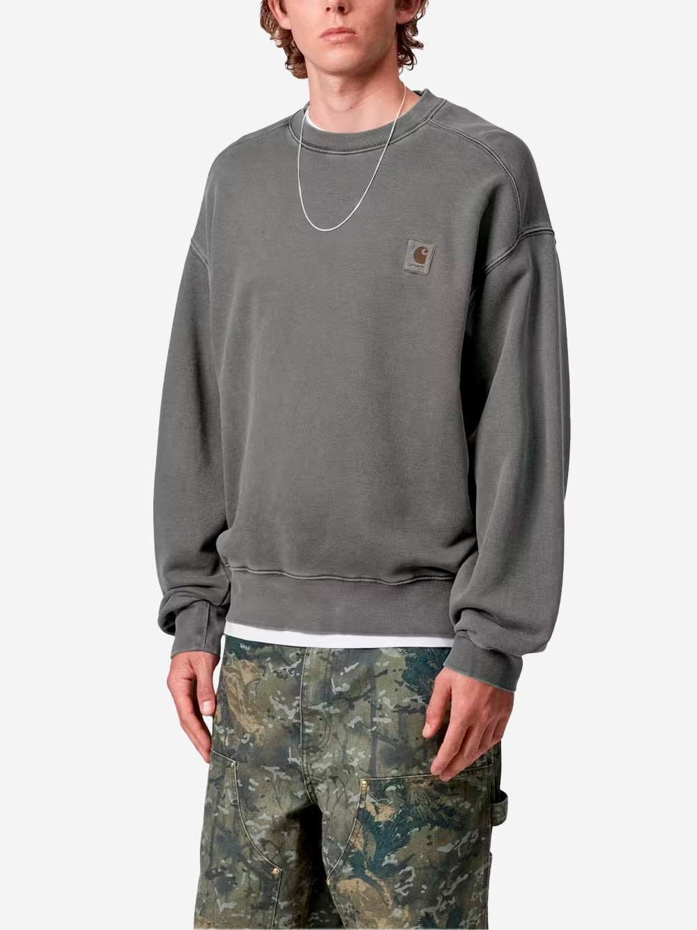 CARHARTT WIP Felpa nera tinta in capo 'Vista' Nero Urbanstaroma