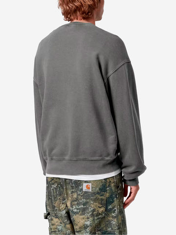 CARHARTT WIP Felpa nera tinta in capo 'Vista' Nero