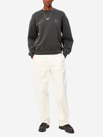 CARHARTT WIP W Felpa girocollo Nelson nero slavato Grafite