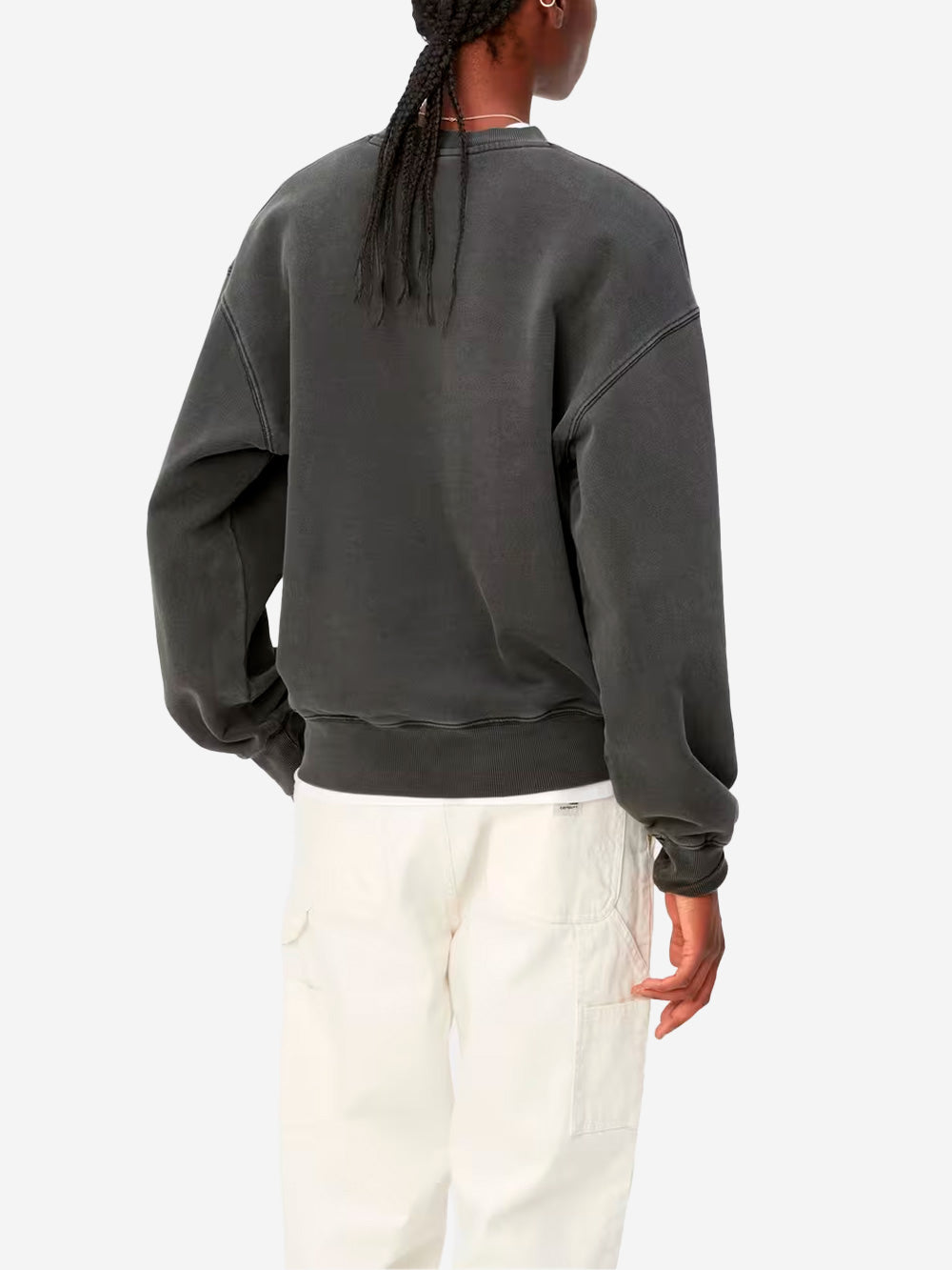 CARHARTT WIP W Felpa girocollo Nelson nero slavato Grafite Urbanstaroma