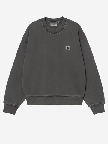 CARHARTT WIP W Felpa girocollo Nelson nero slavato Grafite