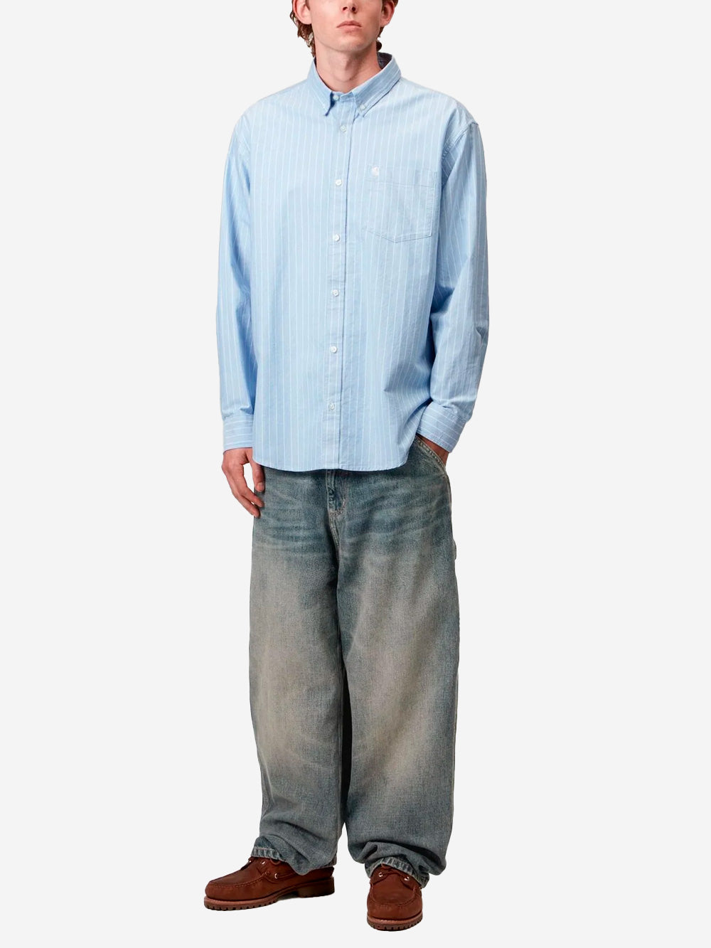 CARHARTT WIP Pantaloni 'Single Knee' blu slavato Blue Urbanstaroma
