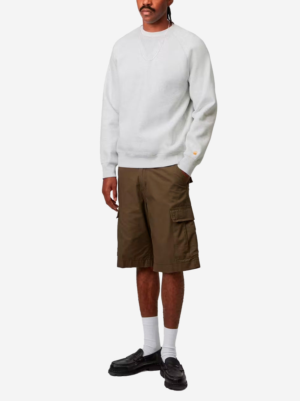 CARHARTT WIP Chase Sweat felpa grigio chiaro Grigio chiaro Urbanstaroma