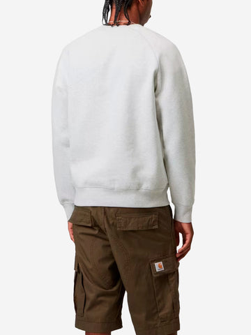 CARHARTT WIP Chase Sweat felpa grigio chiaro Grigio chiaro