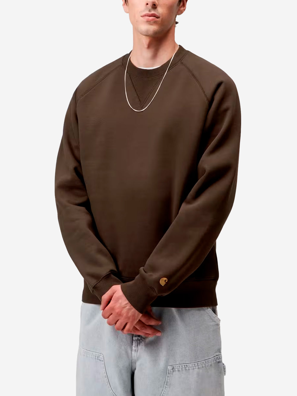 CARHARTT WIP Chase Sweat felpa marrone Marrone Urbanstaroma