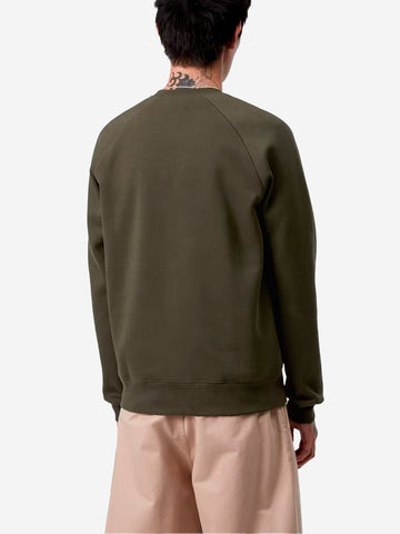 CARHARTT WIP Chase Sweat felpa verde Verde scuro